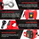 1000LB Battery-Powered Winch with 40FT Steel Cable, Compatible with Milwaukee 18V Batteries (4.0Ah+), Portable Wireless Remote Control Winch for Lifting & Pulling(Without Battery)