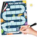 Hadley Designs Space Reward Chart for Home-Magnetic Responsibility Chart for Kids, Reward Chart for Toddlers 2-4 Years, Good Behavior Chart for Kids at Home