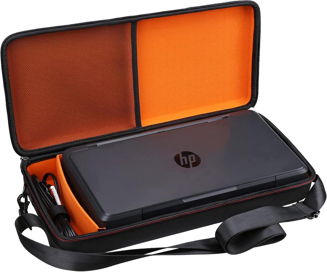 Mchoi Hard Travel Case for HP OfficeJet 200 Portable Printer (CZ993A), Case Only, Black and Orange