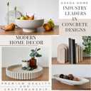 OAKOA Concrete Fruit Bowl for Kitchen Counter - Large Decorative Bowls for Home Decor - Modern Key Bowl for Entryway Table - Pedestal Bowl for Keys
