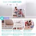 Regalo Safety 29-47" Easy Open Extra Wide Baby Gate for Doorways, Hallways & Bottom of Stairs, Pressured Mounted Safety Gate for Babies, Toddlers & Pets, Tested & Safe, American Designed and Owned