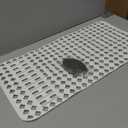 Moryimi Large White Silicone Sink Mat and Protector With Cutout Drain Holes for Kitchen Farmhouse Stainless Steel Ceramic Sinks 25"x13"