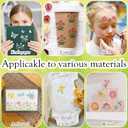 2 x 100Pcs Small Stencils for Rock Painting Reusable Small Flower Stencils for Crafts on Wood 2 Inch Nature Spring Flower Stencil Floral templates for Paint on Craft Fabric Card Walls Decor(Floral100)