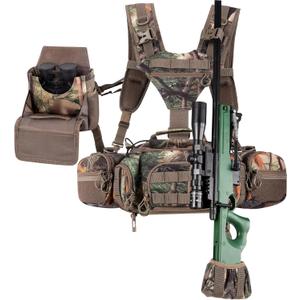 BLISSWILL Hunting Backpack Hunting Fanny Pack with Harness Pouch,Turkey Hunting fanny Pack, Binocular Harness houlder-Supported Waist pack for Bow Rifle