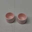 Folk Ceramics Leonard Ceramic Espresso Cups | Modern Stackable Demitasse Mugs for Espresso | Thick Walled, Handleless, Durable, Dishwasher & Microwave Safe | Set of 2, 3oz | Pale Pink