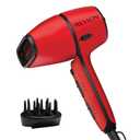 REVLON Airflow Control Hair Dryer with Diffuser - 1875W Blow Dryer Head Rotates 90 for Total Control, Wider Head for Less Drying Time, Reduces Frizz (Red)