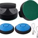 Air Hockey Pushers and Air Hockey Pucks, Indoor Games Goal Handles Paddles Replacement Accessories Set for Game Tables Equipment (Rechargeable Black-blue)