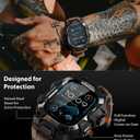 ULTIMAL Rugged Case with Band for Apple Watch 49mm,Compatible with Apple Watch Ultra 3/2/1, Military Grade Shockproof Bumper Cover for iWatch Tactical Band Men (Coffee Brown, 49mm)