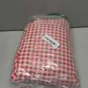 Mindsoft Red Gingham Ruffled Tablecloth 120 x 60 Inches Rectangle Cotton Linen Checkered Table Cloth Buffalo Plaid Farmhouse Vintage Decorative Tablecover for Picnic Kitchen Dining Room Home Party