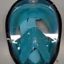 Greatever G2 Full Face Snorkel Mask with Latest Dry Top System,Foldable 180 Degree Panoramic View Snorkeling Mask with Camera Mount,Safe Breathing,Anti-Leak&Anti-Fog (Large/ X-Large, Green)