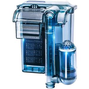 Aquarium Hang on Back Fish Tank Filter for 10-20 Gallon with Surface Skimmer, HOB Filter for Efficient and Silent Operation(Upgraded CM-268), 79GPH(300L/H), 3W, 1 Pre-filter Sponge, 1 Filter Pad