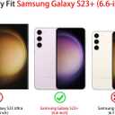 NITITOP Compatible with Samsung Galaxy S23 Plus Case with Kickstand Strap Cute Luxury with Love Heart Plating Pattern Wave Frame Women Girls Men Raised Camera Shockproof Protection Cover-Black