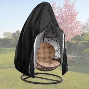 UpgradedPatio Egg Chair Covers with Zipper, Wicker Egg Swing Chair Covers, Waterproof Heavy Duty Weather Resistant Outdoor Chair Cover, Windproof Hanging Chair Cover, 75" x 45", Black, 1 Pack