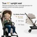 Mompush Nexis Carbon Travel Stroller, Ultra-Lightweight 11.5 lbs, Compact & Airplane Carry-On Approved, One-Second Auto-Fold, One-Hand Full Recline, from Birth to 50 lbs, JPMA Certified, Grey