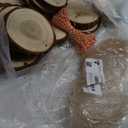 SENMUT Wood Slices 30 Pcs 3.5-4.0 inch Natural Rounds Unfinished Wooden Circles Christmas Wood Ornaments for Crafts Wood Kit Predrilled with Hole Wood Coasters, Craft Supplies for DIY and Painting