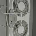 HOLMES 9" Twin Digital Window Fan, Reversible Airflow Blades, In/Out Exchange, 3 Speeds, Built-In Extender Panels, Ideal for Home, Bedroom or Office, Remote Control, White