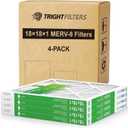 TRIGHTFILTERS 18x18x1 Air Filter 4 Pack, MERV 8 Pleated Dust Defense Air Filters Replacement Air Conditioner HVAC AC Furnace Filter, Durable and Lightweight