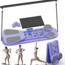 Pilates Reformer Sets Pilates Board 6in1 Multifunctional Abdominal core Trainer Workout Equipment,Exercise Board Foldable Ab Board Trainer Pilates Exercise Machine (Purple), 38.6"D x 12"W x 2"H