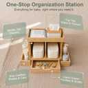 Diaper Organizer with Drawer, Wooden Changing Table Organizer
Large Diaper Caddy with Multi Compartment Nursery Storage, Wooden Diaper Organizer Keeps Diapers, Wipes & Baby Essentials