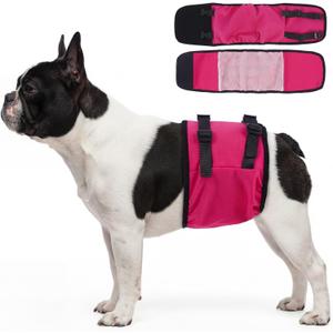 Reusable Male Dog Diaper, Breathable Dog Belly Band with Fasten Buckle, Soft Dogs Abdominal Wound Recovery Protection Post Surgical, Pet Anti-Licking Bandage Washable Belly Wrap, Large