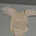 Ylsteed Newborn Photography Outfits Girl Lace Romper with Headband Photo Shoot Outfits Girls Photo Props - Ruffles Beige