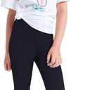 LUOUSE 3 Packs Girls Cute Stretch Athletic Leggings Little Kids Skinny Yoga Pants Ankle Length Size 12T - 13T