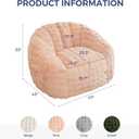 MAXYOYO Giant Bean Bag Chair for Adults, Stuffed Shell-Shaped Large Bean Bag Couch, Cozy Living Room Chair with Filler, Floor Sofa Lazy Sofa for Bedroom Living Room, Pink