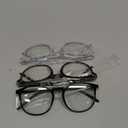 IBOANN Chic & Comfy Blue Light Glasses for Women - 3-Pack Round Frames, Screen-Ready Style with UV Protection Coating (*A1 Light Black & Leopard & Transparent)