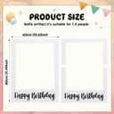 Beeveer 32 x 24 Inch Extra Large Happy Birthday Photo Booth Selfie Frame Props Picture DIY Cutouts Photo Backdrop Cardboard Props for Party Supplies Favors(Vertical,White)