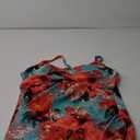 RELLECIGA Women's V Neckline Ruched Tankini Top Swimsuits Size L