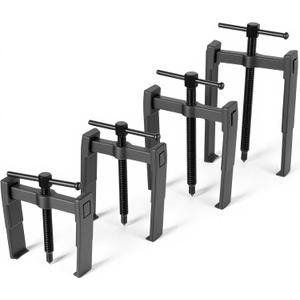 4 Pcs 2Jaw Gear Puller Set Jaw Bearing Puller Remover 8inch Adjustable 2 Jaw Pullers ToolPulley Pullers Removers Tool,Carbon Steel Pump Pulley Remover for Wheel, Bearings, Gears, Motorcyc