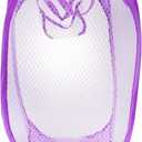 GALPADA Foldable Mesh Laundry Basket with Handles and Side Pocket Portable Pop-up Laundry Hamper for College Dorms Small Apartments and Travel