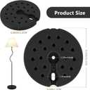 9.25 Inch Plastic Lamp Base Weight, Round Floor Lamp Base Replacement Only, Heavy Duty Counterweight for Table Lamps, Stable Anti-Tip Base for Home Bedroom Living Room