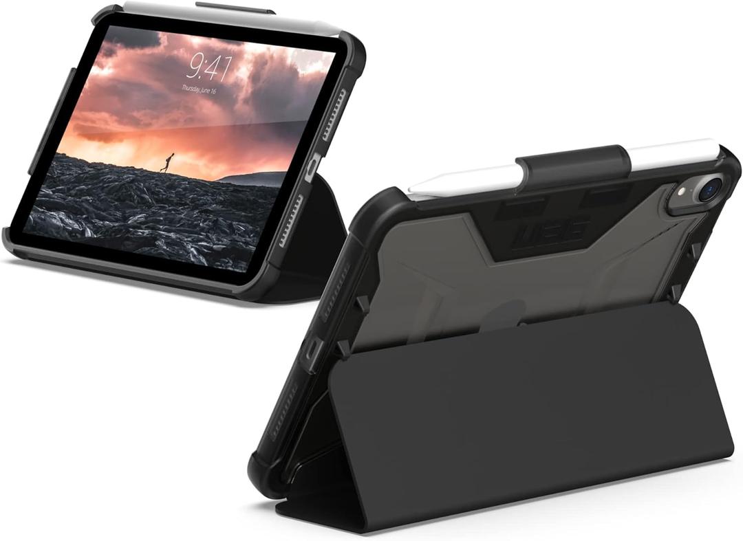 URBAN ARMOR GEAR UAG Designed for iPad mini A17 Pro Case (7th Gen, 2024) A2993 A2995 A2996 8.3" Plyo, Rugged Translucent Multi-Angle Viewing Folio Stand with Pencil Holder Protective Cover, Ice
