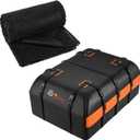 21 Cubic Feet Car Rooftop Cargo Carrier Bag with 2 Pack Non-Slip Rubber Mat for Car Roof Protection
