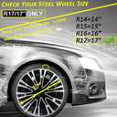 17 inch Hubcaps ABS Replacement for Steel Wheel（Non-Alloy） Snap-on Set of 4