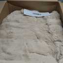 Faux Rabbit Fur Electric Blanket Throw 51"x63"  Heated Blanket with 5 Heat Levels 86F158F, Digital Display & 2/4/8H Timer, Fast Heating, Machine Washable Bubble Plush Crystal Velvet Heating Throw