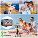 Vlog Selfie Monitor Screen, Back Camera Monitor Screen for iPhone, Wireless Magnetic Phone screen mirroring with Bluetooth Remote Speaker for YouTube Live Stream TikTok, Compatible with iPhone Android