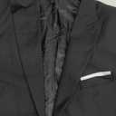 Wangyue Men's 2 Piece Suit Slim Fit Suits for Men Two Button Blazer Formal Business Jacket Suit for Wedding Prom Dinner (Medium, Black)