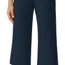 G4Free Capri Pants for Women Wide Leg Yoga Dress Cropped Pants Capri Leggings with Pockets for Casual Summer, 19" Inseam XL