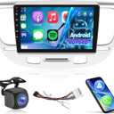 Upgrade 4GB+64GB Car Stereo for KIA Rio 2005 2006 2007 2008 2009 2010 2011 with Wireless Carplay/Android Auto - 9 Inch IPS Touchscreen Radio with 32EQ DSP/WiFi/GPS/SWC + AHD Backup Camera