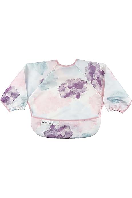Tiny Twinkle Mess Proof Baby Bib,Waterproof Smock Baby Bib for Eating,Machine Washable Long Sleeve Bib,Baby Led Weaning,Toddler Bib,BLW Supplies(Boho Rainbow, Small 6-24 Months)