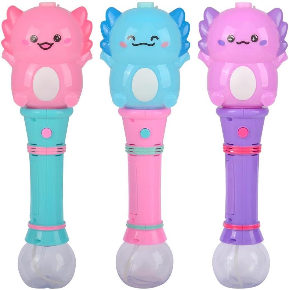 Rhode Island Novelty 12" Light-Up Axolotl Bubble Wand