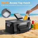 [2026 Updated] 50 Can Collapsible Soft Cooler Bag with Hard PP Lid, Leakproof Insulated Cooler with Quick-Access Top Hatch, Bottle Opener & Mini Table for Beach, Camping, Travel, Large