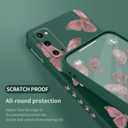 for Samsung Galaxy S20 Case, Flower Pattern Soft Silicone Microfiber Lining Side Creative Design for Samsung S20 Phone Cover, Butterfly Green