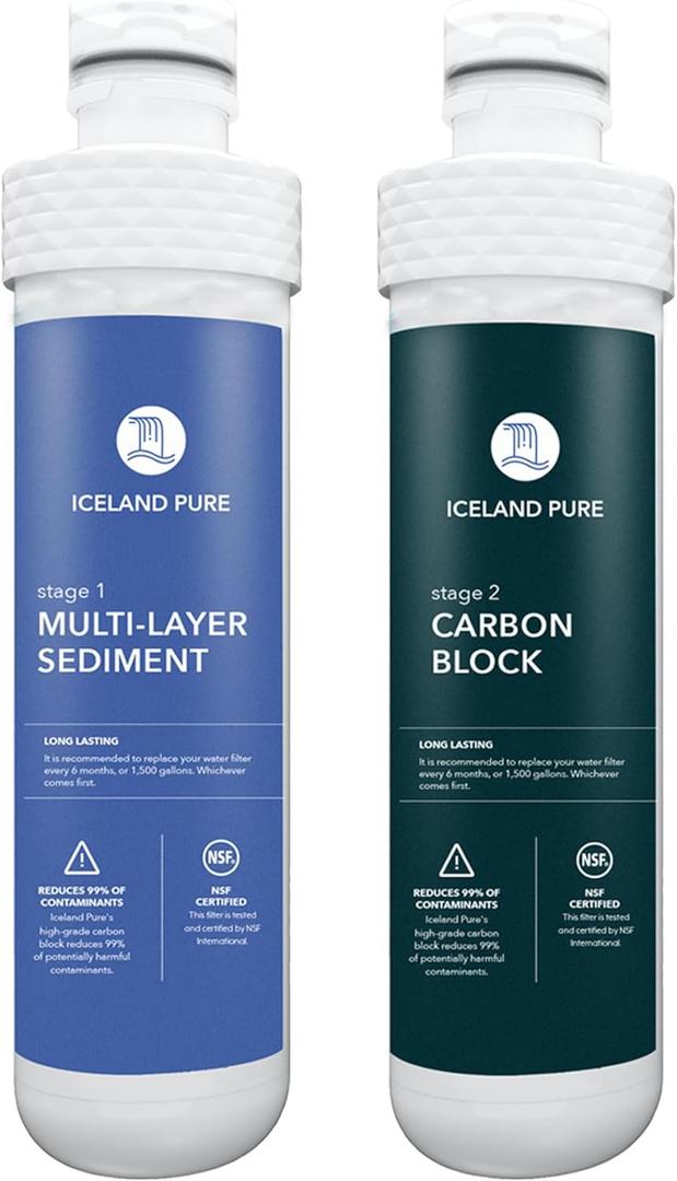 Replacement Filters Compatible with Avalon Branded Bottleless Water Coolers, Lasts 1500 Gallons, Dual Set