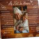 Memorial Gifts, ‘As I Sit In Heaven’ 4"x6" Picture Frame, Sorry for Your Loss, Bereavement Gifts, Sympathy Gift for Loss, Wooden Photo Frame, Wall Mount & Table Top