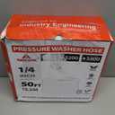 YAMATIC Super Flexible Pressure Washer Hose 50FT for Power Washer Replacement, Kink Resistant Extension With Leak-Free M22 Female & 3/8" Quick Connect Adapters, 1/4" 3200 PSI, Green