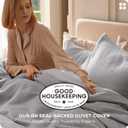 Bedsure Cotton Duvet Cover King - 100% Cotton Waffle Weave Grey Duvet Cover King Size, PureWoven Breathable Bedding Set for All Season, 3 Pieces, 104"x90"