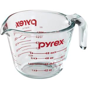 Pyrex Prepware 1 Cup Measuring Cup, Clear w/ Red Measurements (6001074)